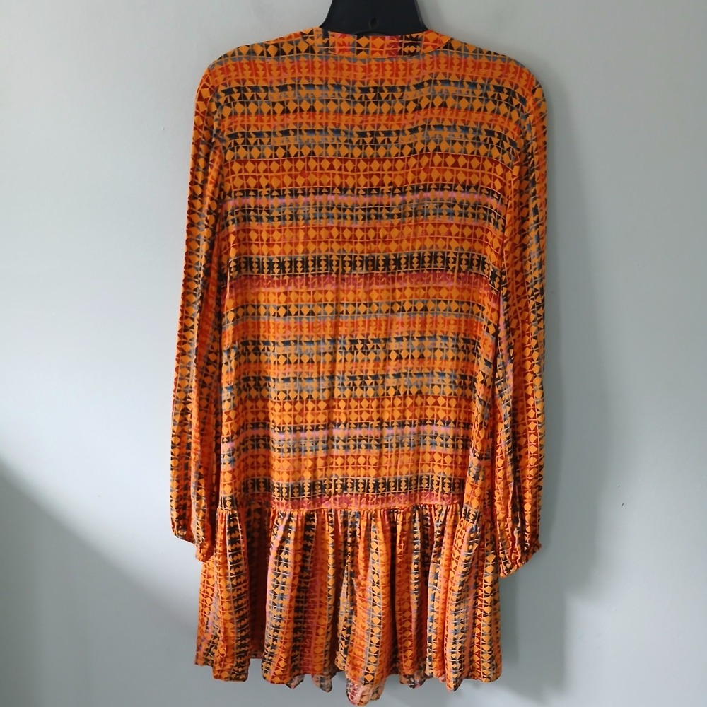 Anthropologie Elyn Tunic Dress Size XS Mini Drop Waist Long Sleeve Button Up - Picture 12 of 14